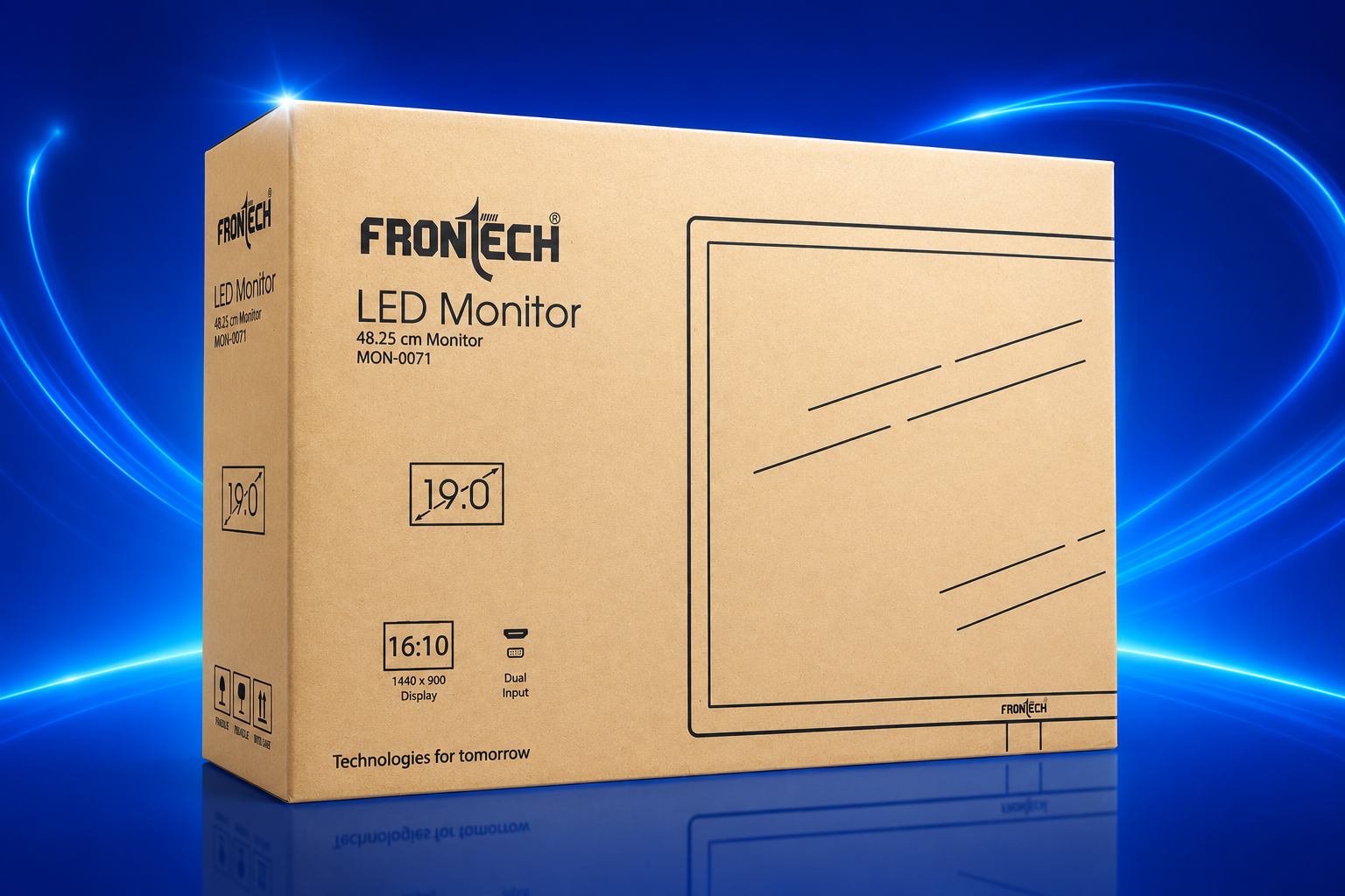 Frontech 19 inch LED monitor box, boxed and sealed